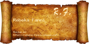 Rebeka Fanni névjegykártya